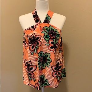 Crown and Ivy halter floral blouse